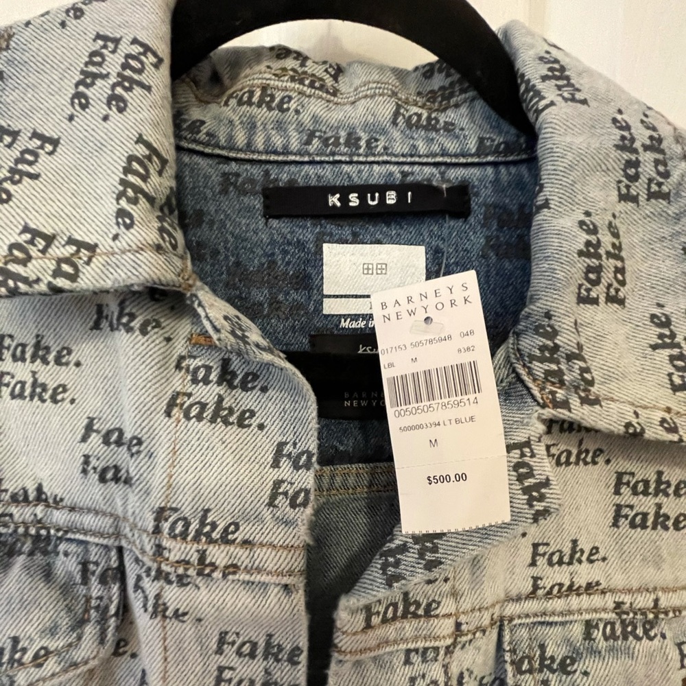 Ksubi Daggerz x Barney’s “Fake" Denim Crop Jacket - Picture 4 of 5